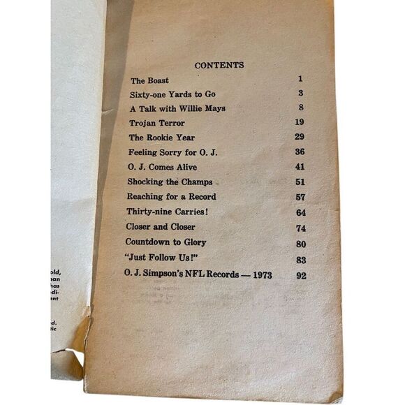 OJ Simpson Football’s Record Rusher by Larry Felser Paperback Book Novel 1974 - Picture 3 of 12